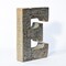 Vintage Handmade Eco-Friendly Gray Wooden Alphabet Letter Block